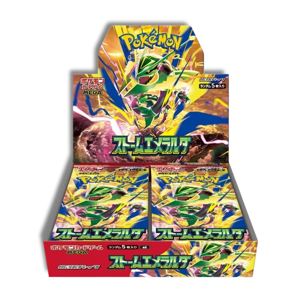 Sealed Japanese Pokémon Storm Emeralda (M6) booster box with 30 packs