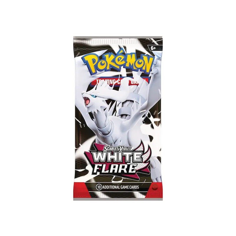 Sobre sellado de Pokémon White Flare en inglés con 10 cartas